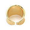 Tartan Brass Wide Open Cuff Rings for Women RJEW-A046-11G-3