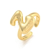 Brass Letter Open Cuff Rings for Women RJEW-G313-01Z-G-1