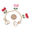 Alloy Enamel Cherry Charm Bag Extension Chain FIND-JF00143-3