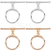 10Pcs 2 Colors Brass Toggle Clasps KK-BBC0021-22A-7