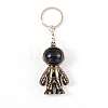 Plastic Astronaut Keychains KEYC-WH0024-02B-1