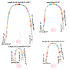   4Pcs 4 Style Acrylic Frosted Beaded Bag Strap AJEW-PH0018-23-2