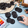 40Pcs Wood Buttons BUTT-OC0001-53B-3