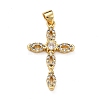 Brass Micro Pave Clear Cubic Zirconia Pendants LS-ZIRC-A021-16G-1