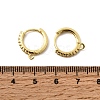 Brass Micro Pave Clear Cubic Zirconia Hoop Earring Findings KK-Z154-04G-3
