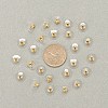 100 Pairs Brass Bullet Clutch Earring Backs KK-YW0001-32-4