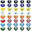 40Pcs 8 Colors Handmade Evil Eye Lampwork Beads Strands LAMP-YW0004-27-2