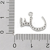 Rack Plating Brass Micro Pave Clear Cubic Zirconia Pendants KK-A224-03E-P-3