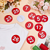 1 Set Round ABS Plastic Number Brooches Sets JEWB-OC0001-02B-5
