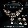 Alloy & Rhinestone Studs Earrings & Necklaces Set PW-WG1364A-02-1