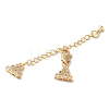 Brass Micro Pave Cubic Zirconia Chain Extender KK-G503-02G-2