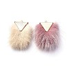 Defective Closeout Sale: Oxidized)Faux Mink Fur Tassel Pendant Decorations FIND-XCP0001-10-1