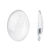 Transparent Oval Glass Cabochons X-GGLA-R022-35x25-1
