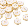 Golden Plated Alloy Charms LS-ENAM-S118-01P-4