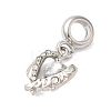 Rack Plating Alloy Crystal Rhinestone European Dangle Charms PALLOY-S189-36P-2