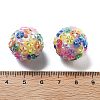 Acrylic Rhinestone Ball Beads OACR-A035-01J-3