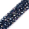 Electroplate Glass Beads Strands EGLA-A044-T6mm-B12-1