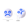 White Opaque Acrylic Beads MACR-YW0001-20E-2