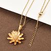 304 Stainless Steel Pendant Necklaces & Stud Earrings Set for Women SJEW-G086-01G-3