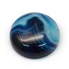 Dyed Natural Striped Agate/Banded Agate Cabochons G-R348-20mm-02-2