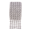 6 Rows Plastic Diamond Mesh Wrap Roll Rhinestone Crystal Ribbon Cake Wedding Decoration OCOR-WH0030-03-2