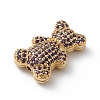 Real 18K Gold Plated Rack Plating Brass Micro Pave Cubic Zirconia Beads ZIRC-L100-135G-2