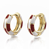 Brass Huggie Hoop Earrings EJEW-S209-06D-1
