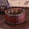 Men's Vogue Leather Cord Bracelets BJEW-BB15626-7