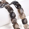 Natural Grey Agate Beads Strands G-T138-163-1