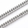 Non-Tarnish 304 Stainless Steel Diamond Cut Cuban Link Chain Necklaces NJEW-JN03368-03-2