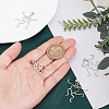 4Pcs 4 Styles Brass Pendant Cabochon Settings KK-PH0010-44P-3