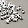 Large Hole Acrylic Letter European Beads X-SACR-Q103-6mm-01O-1