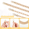 SUPERFINDINGS 4Pcs 2 Style Aluminum Chains Bag Straps AJEW-FH0002-65-4