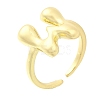 Rack Plating Brass Open Cuff Rings RJEW-S394-01G-W-2