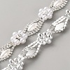 Alloy Rhinestone Link Chains LCHA-WH20001-01S-1
