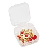 10Pcs 5 Style Real 18K Gold Plated Brass with Jump Rings Enamel Charms KK-LS0001-36-7