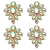 4Pcs Teardrop Shape Hotfix Rhinestone Iron on Patches PATC-FG0002-25B-1