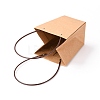 Trapezoid Kraft Paper Gift Bags with Plastic Haddles CARB-P007-A04-A-4