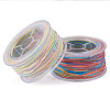 2 Rolls 2 Colors Segment Dyed Round Polyester Twisted Cords OCOR-TA0003-65C-2