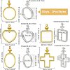 10Pcs 10 Style Zinc Alloy Pendant Cabochon Settings FIND-CA0005-85-2