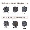 26Pcs 26 Styles Flat Round with Letter Wooden Cabochons WOOD-GA0001-28-2