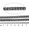 Oxidation Aluminum Diamond Cut Faceted Curb Chains CHA-H001-05B-3