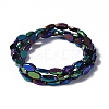 Rainbow Electroplate Glass Beads Strands EGLA-J150-C01-FP01-2