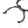 CCB Plastic Nugget Braided Cord Bracelet BJEW-JB08118-02-8