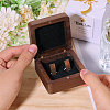 Wooden Jewelry Cufflinks Storage Magnetic Gift Case CON-WH0095-78B-4