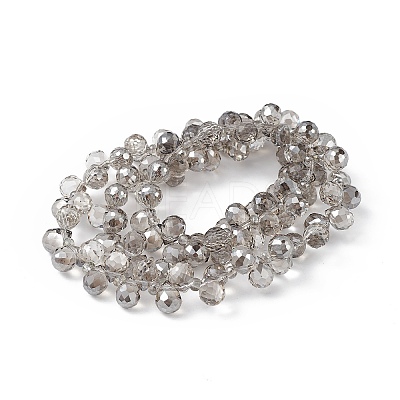 Transparent Electroplate Glass Beads Strands EGLA-F152A-PL01-1