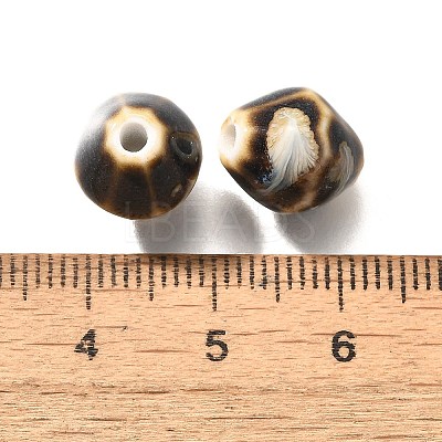 Vintage Style Glazed Ceramic Porcelain Beads PORC-H013-01-15-1