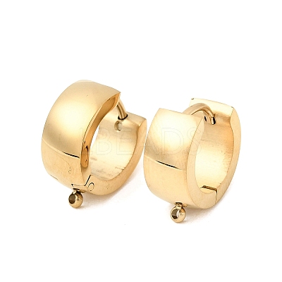 304 Stainless Steel Huggie Hoop Earring Findings STAS-C161-04G-1