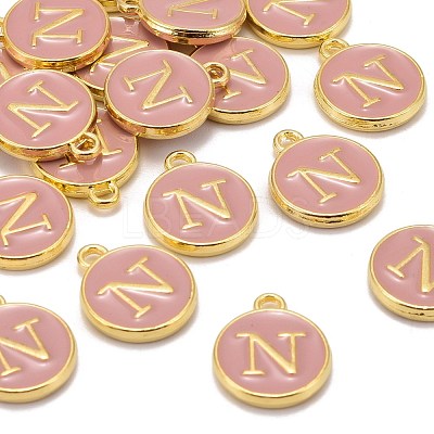 Golden Plated Alloy Enamel Charms ENAM-S118-07N-1