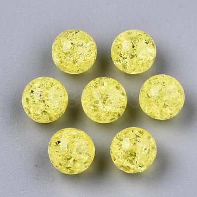 Transparent Crackle Acrylic Round Beads Strands CCG-R002-12mm-09-1